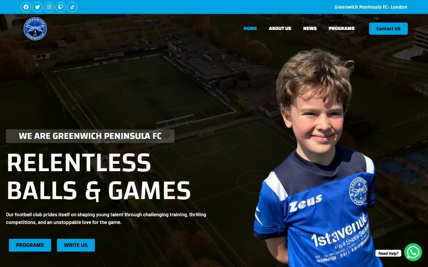 Portada del Greenwich Peninsula FC