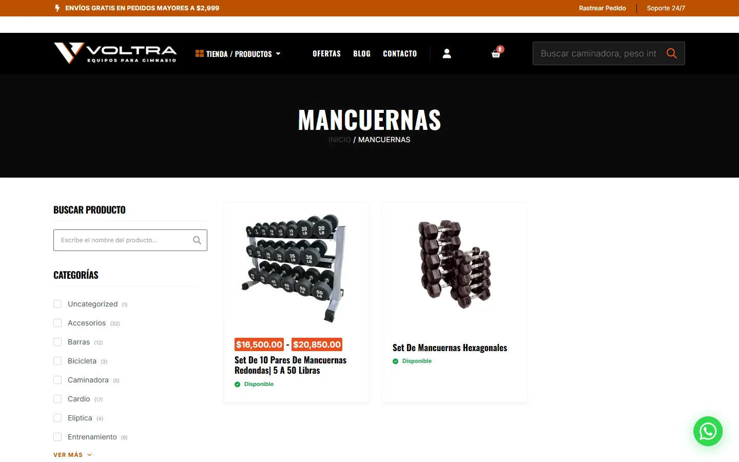 Categoría de mancuernas